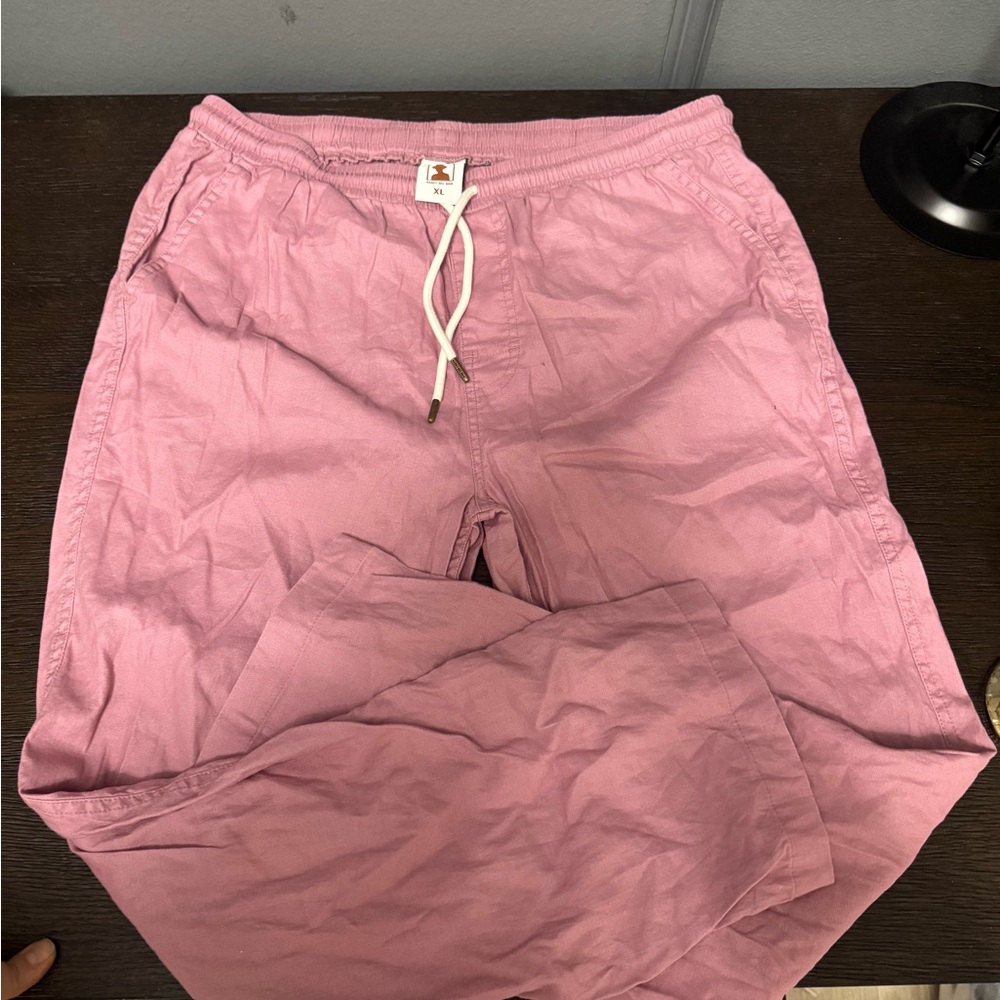 Pink Drawstring Men Pants - Picture 4 of 5